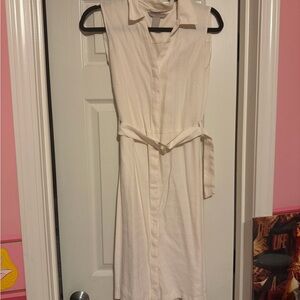H&M Sleeveless White Midi Dress